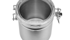 transparent visible lid stainless steel storage canister container supplier