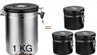 1kg 2LB coffee bean canister airtight CO2-release valve stainless steel container date tracker tea food flour cereal storage factory manufacturer