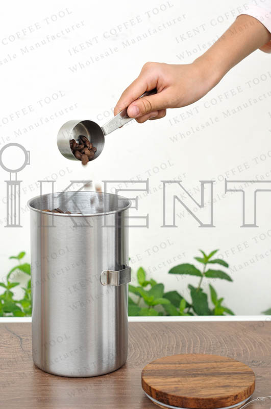 bean tea sugar flour cereal canister container with scoop factory manufacture