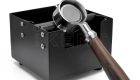 black desktop coffee knock box square durable coffee ground residue knock box manufacturer factory