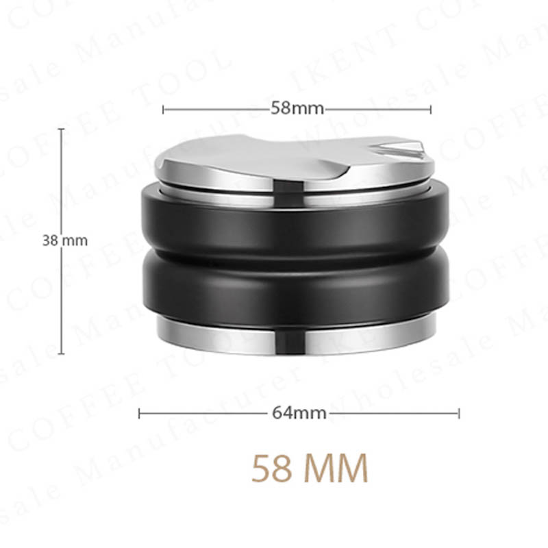 manufacturer coffee tamper distribution double sided stainless steel 58mm 53.3mm adjustable depth base factory