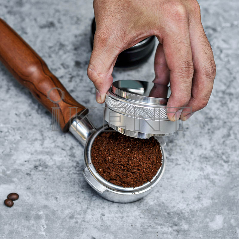 51mm 53.3mm 58.5mm double sider coffee tamper distributor adjustable depth stainless steel base press espresso tool manufacturer factory