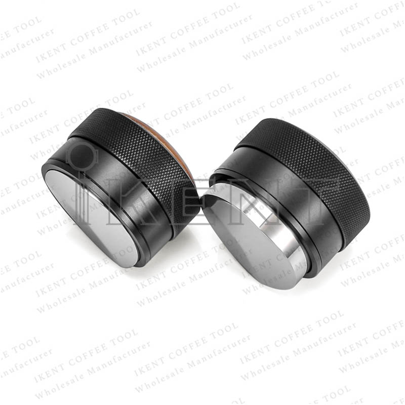 rotate adjustable depth coffee leveler distributor wooden handle stainless steel base distribution manufacturer