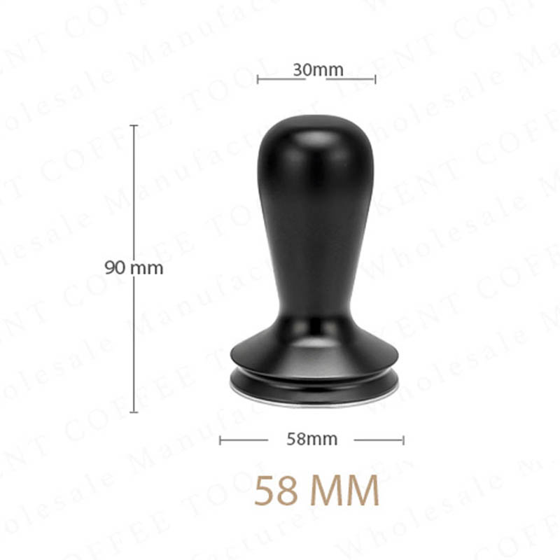 58mm 53mm 51mm coffee bean press tamper stainless steel base aluminum alloy manufacturer factory