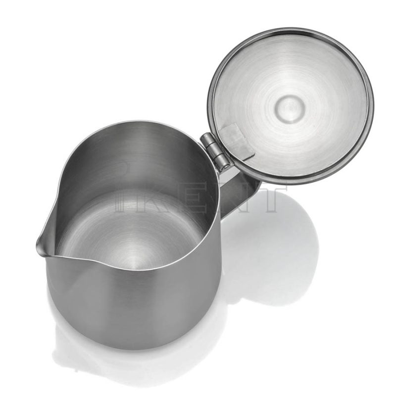 milk tea jug pitcher stainless steel coffee form jug with lid factory manufacturer