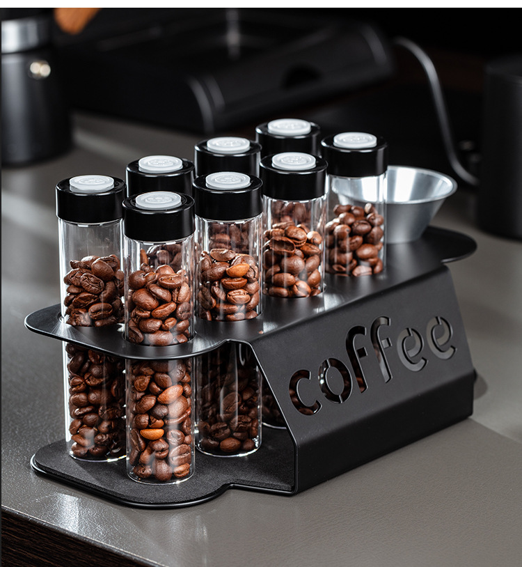 Single-dose coffee bean storage tube set CBS008