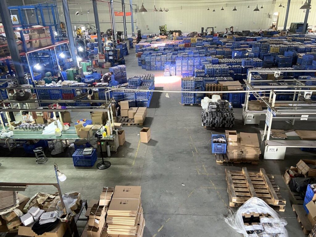 Assembly and packing floor at the iKentcoffee factory in Jiangmen, China